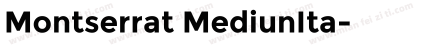 Montserrat MediunIta字体转换